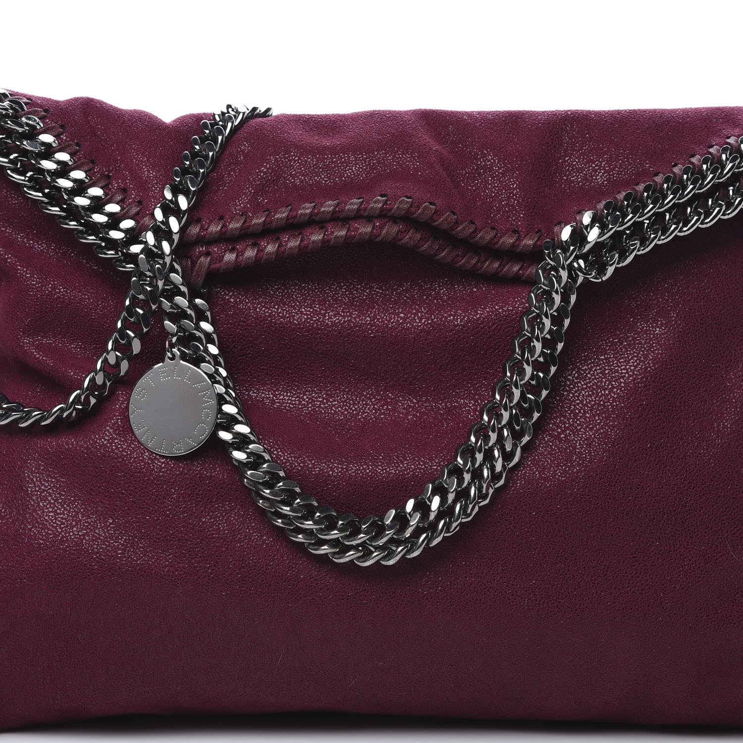 Stella McCartney Shaggy Deer Falabella Fold Over Tote Burgundy 9 of 11