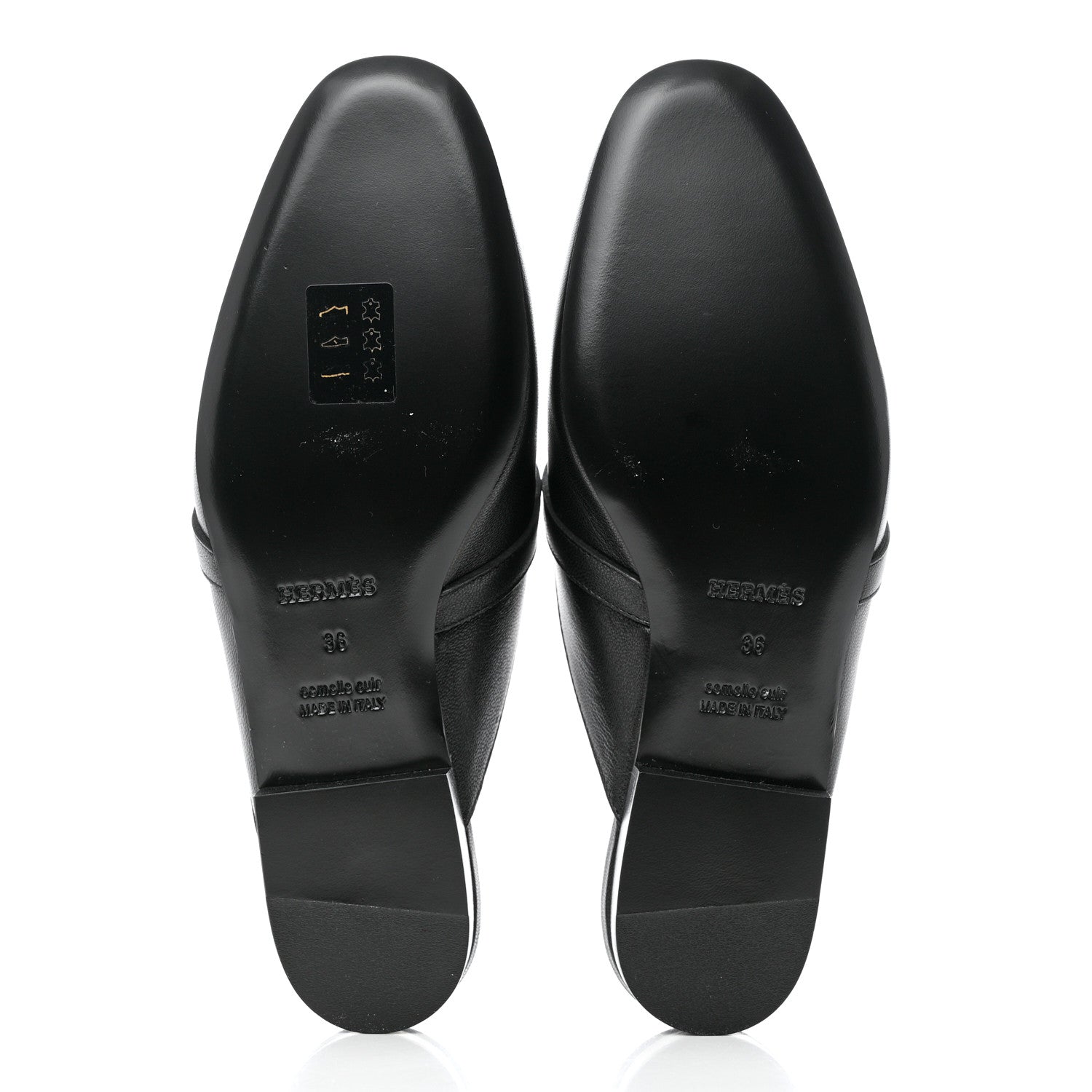 Hermes Goatskin Oz Mules 36 Black 5 of 7