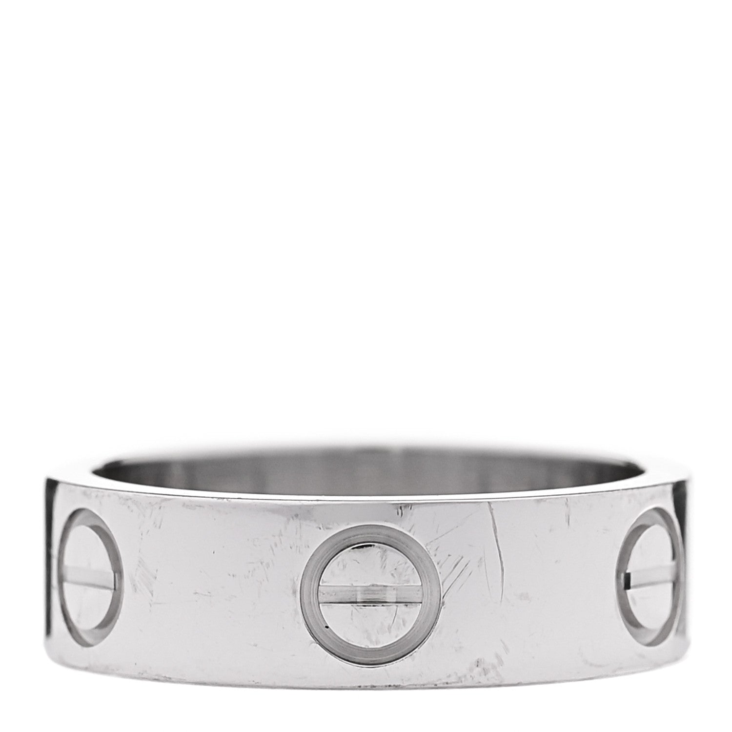 Cartier 18K White Gold 5.5mm LOVE Ring 50 5.25 3 of 5