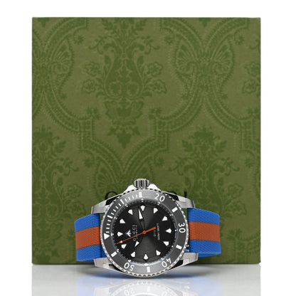 Gucci Stainless Steel Fabric 40mm Dive Automatic Watch Grey 5 of 5
