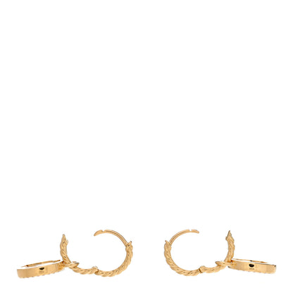 David Yurman 18K Yellow Gold Diamond Mother of Pearl Petite Elements Drop Earrings 3 of 5