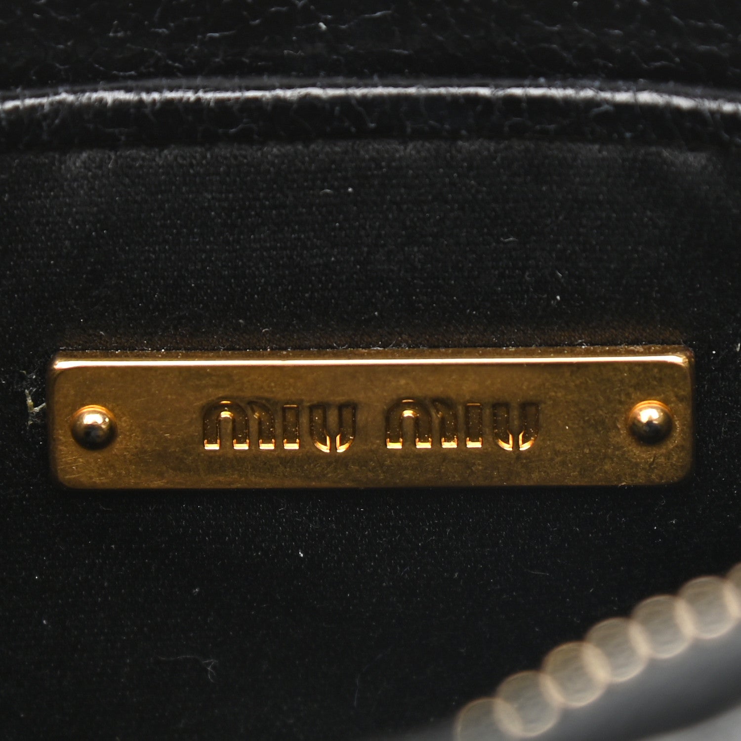 Miu Miu Vitello Shine Trapu Zip Crossbody Bag Black 7 of 10