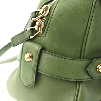 Gucci Calfskin Large Horsebit Chain Satchel Green 13 of 15