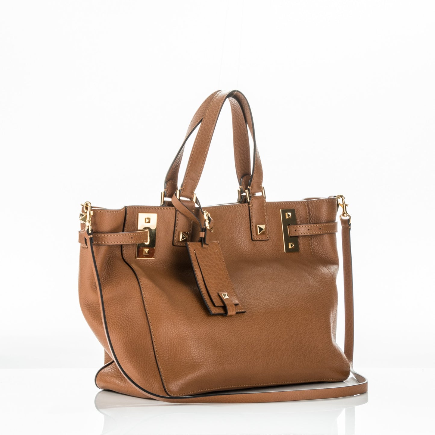 Grained Calfskin My Rockstud Soft Tote Light Cuir