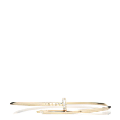 Cartier 18K Yellow Gold Diamond Small Juste Un Clou Bracelet 18 1 of 4