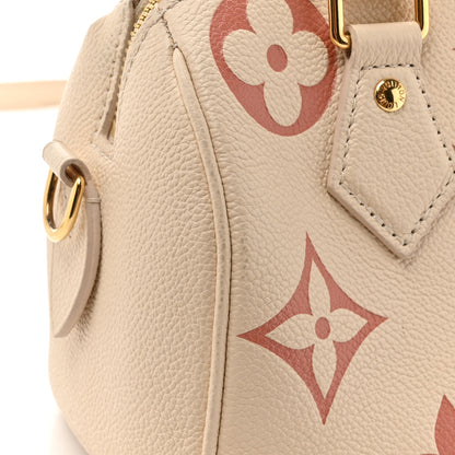 Louis Vuitton Empreinte Monogram Giant Speedy Bandouliere 20 Creme Rose Trianon 13 of 17