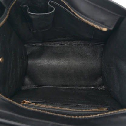 Celine Leopard Pony Hair Mini Luggage Black 5 of 10