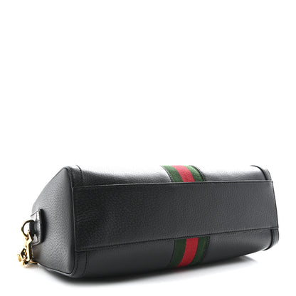 Gucci Textured Dollar Calfskin Web Medium Ophidia Boston Black 4 of 10