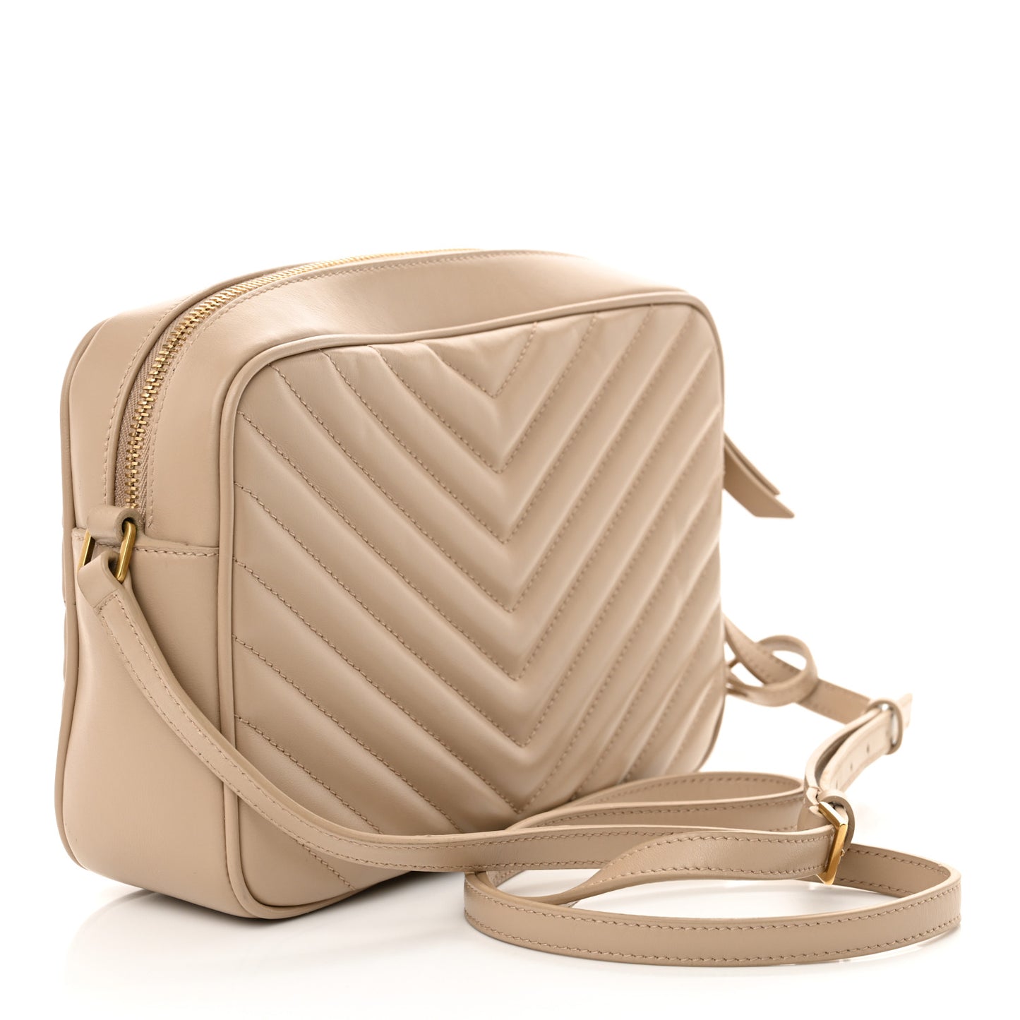 Calfskin Matelasse Monogram Lou Camera Bag Dark Beige