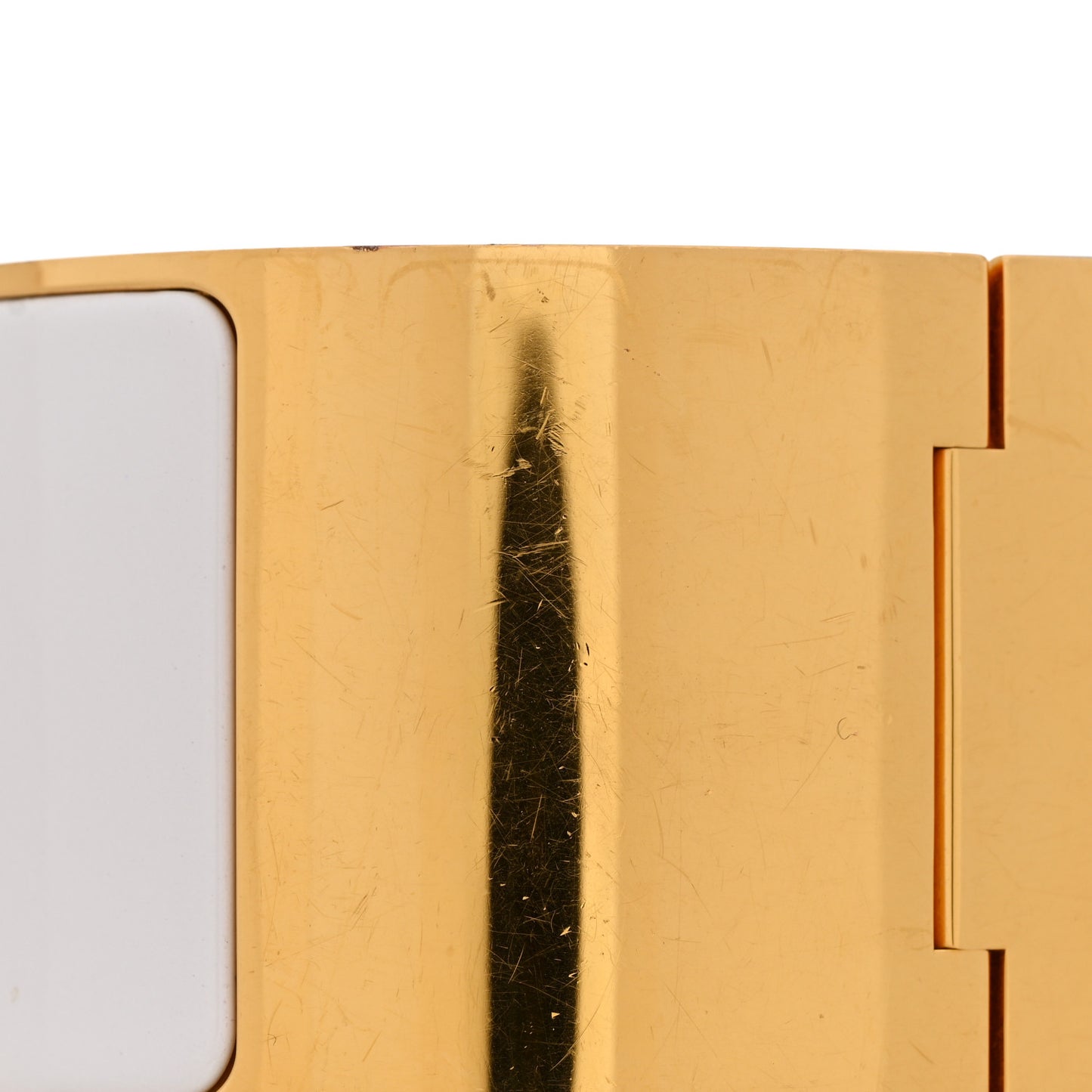Enamel Extra Wide Clic Clac H Bracelet PM White