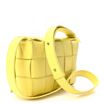 Bottega Veneta Lambskin Maxi Intrecciato Small Cassette Crossbody Bag Lemonade 3 of 11