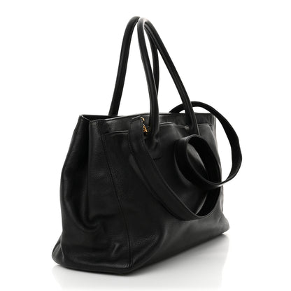 Chanel Calfskin Cerf Executive Shopper Tote Black 3 of 12