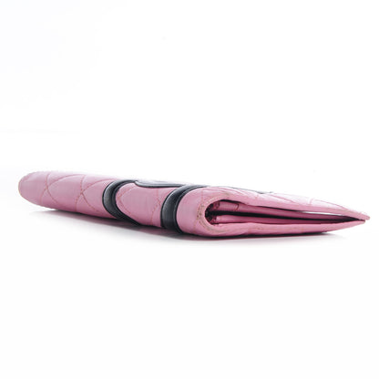 Chanel Calfskin Quilted Cambon Quilted Yen Wallet Pink 3 of 8