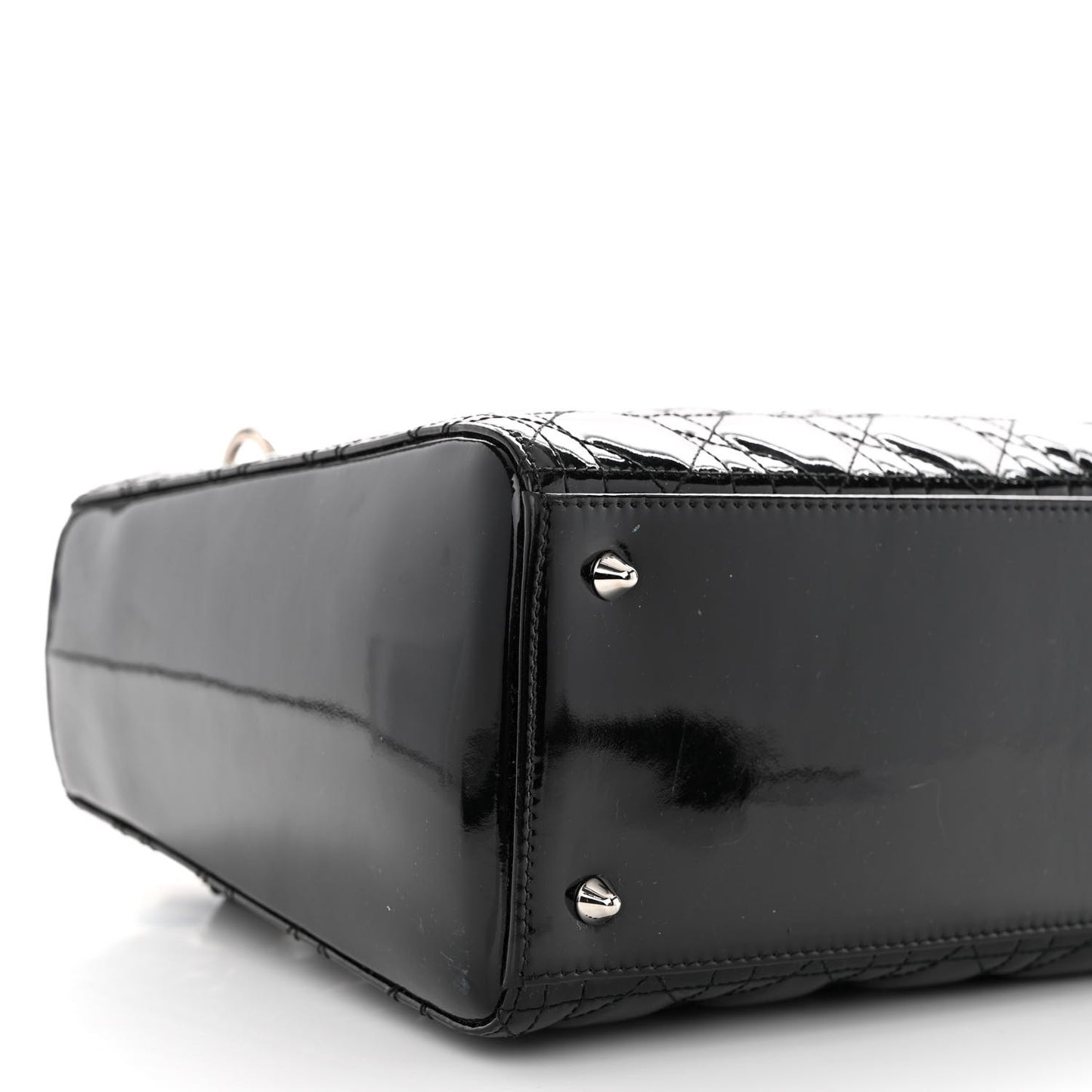 Patent Cannage Medium Lady Dior Black