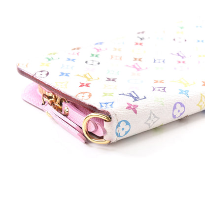 Louis Vuitton Monogram Multicolor Insolite Wallet White Litchi 5 of 10