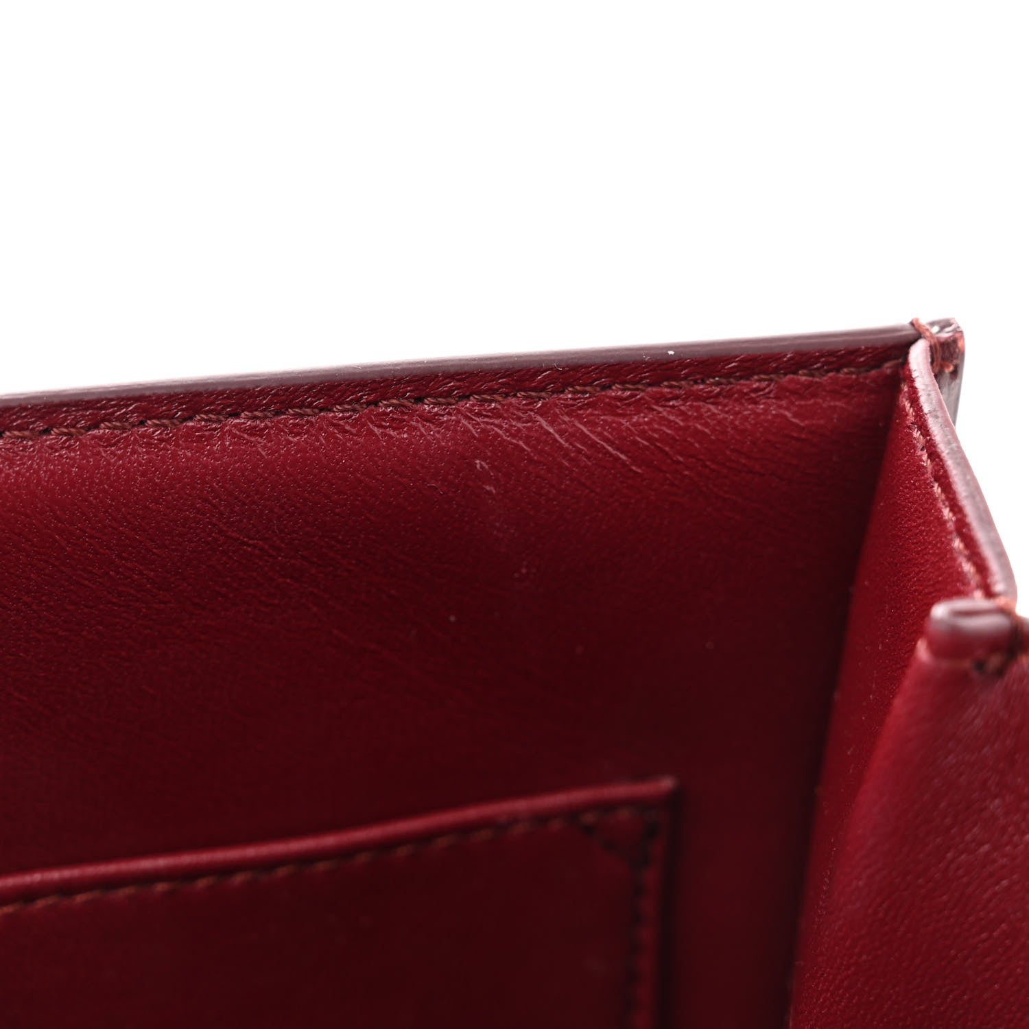 Celine Box Calfskin Medium Classic Box Flap Bag Burgundy 11 of 15