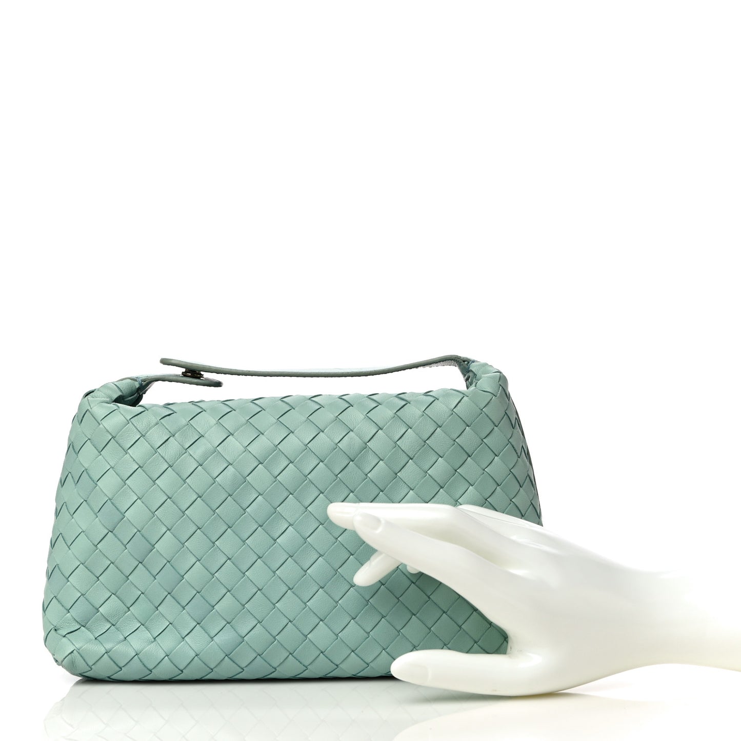 Nappa Intrecciato Large Cosmetic Case Green