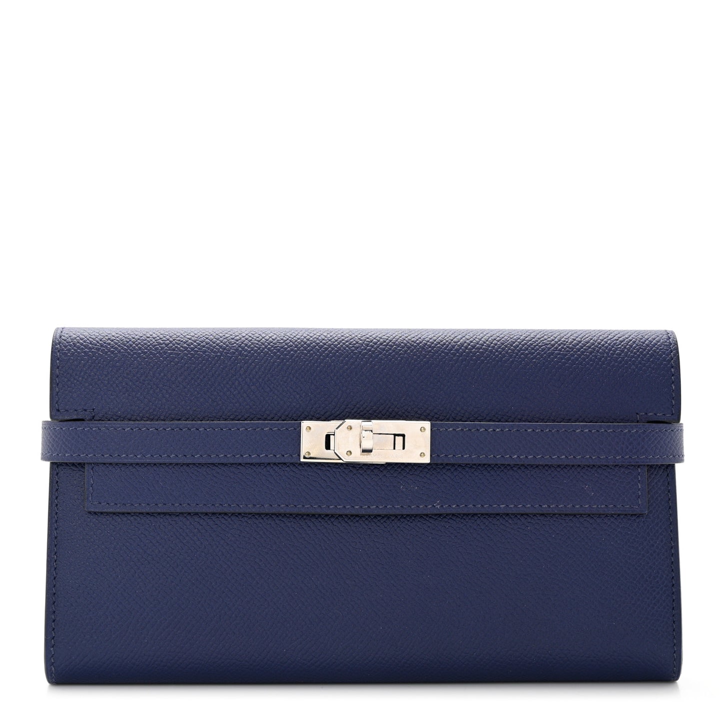 Epsom Kelly Longue Wallet Bleu Saphir