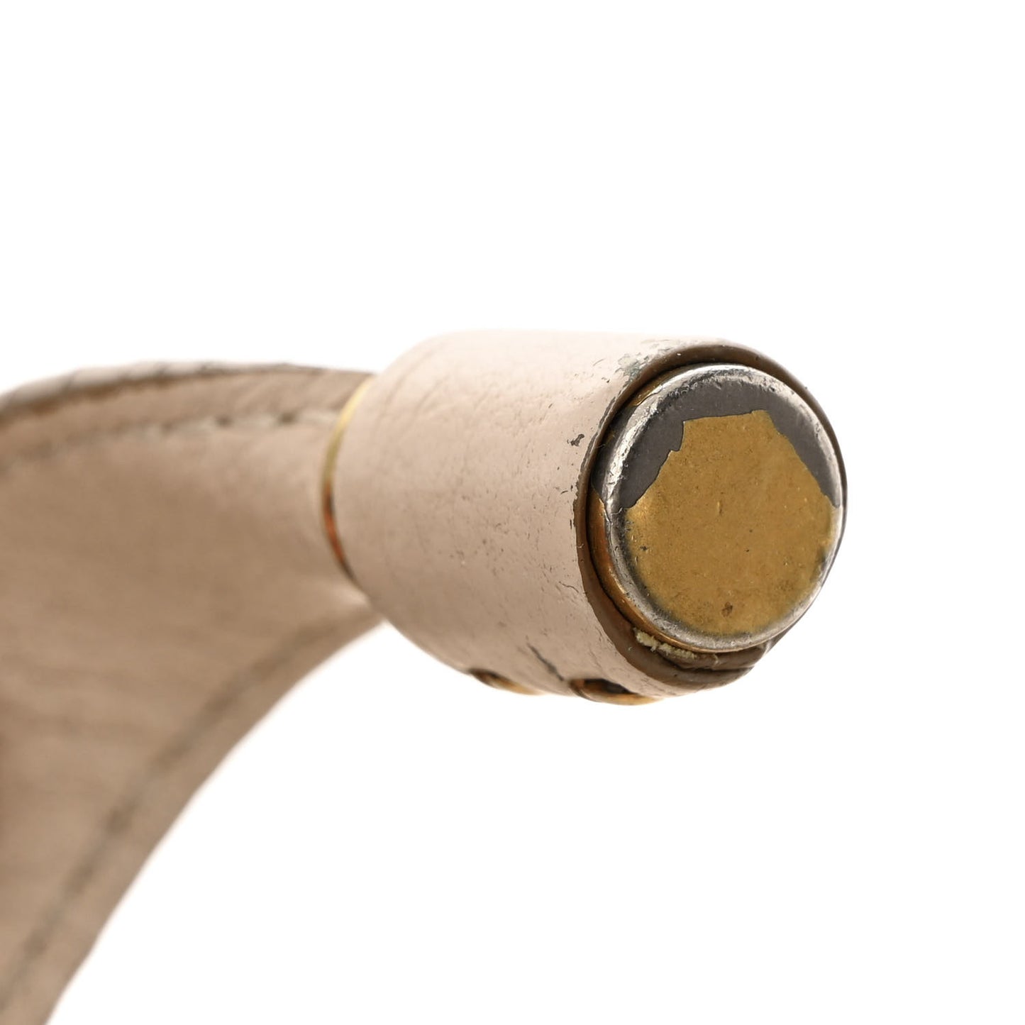 Grained Calfskin Medium Marcie Saddle Bag Beige