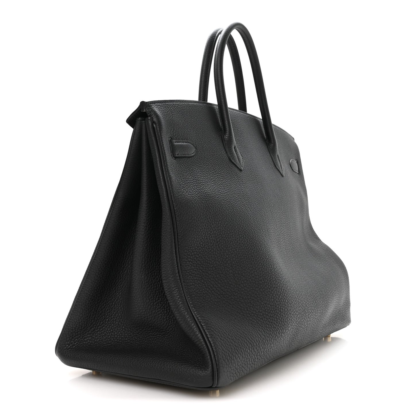 Togo Horseshoe Birkin 40 Black Gris Perle