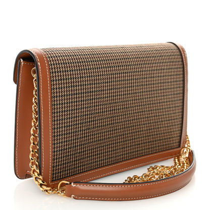 Celine Textile Calfskin Pied De Poule Print Margo Wallet on Chain Multicolor 3 of 11