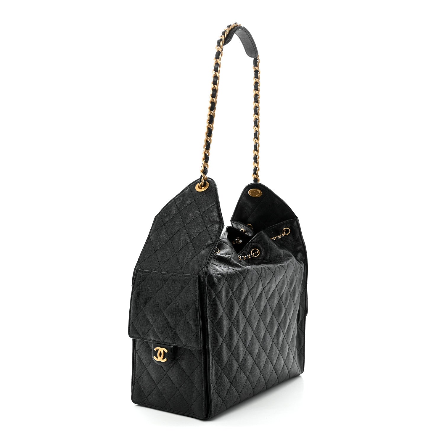 Chanel Caviar Quilted Medium Chanel 25 Handbag Black 4 of 12