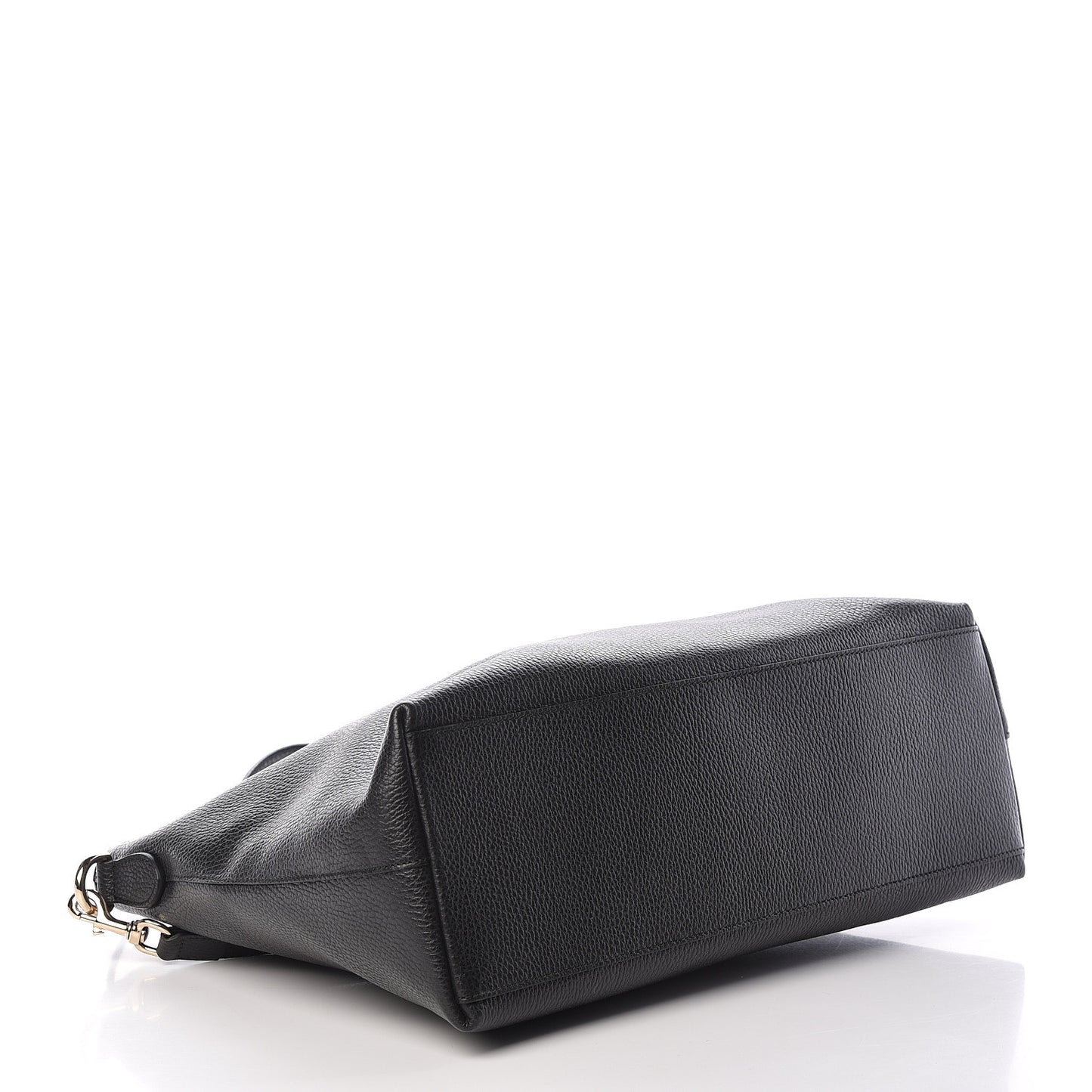 Pebbled Calfskin Convertible Bamboo Tassel Tote Black