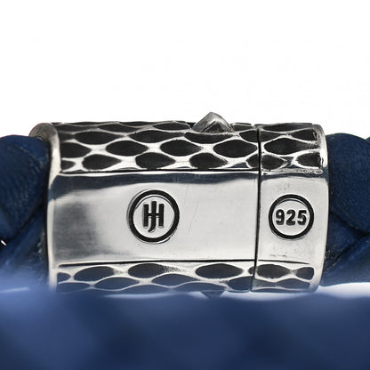 John Hardy Sterling Silver Leather Braided Kali Bracelet Blue 4 of 4