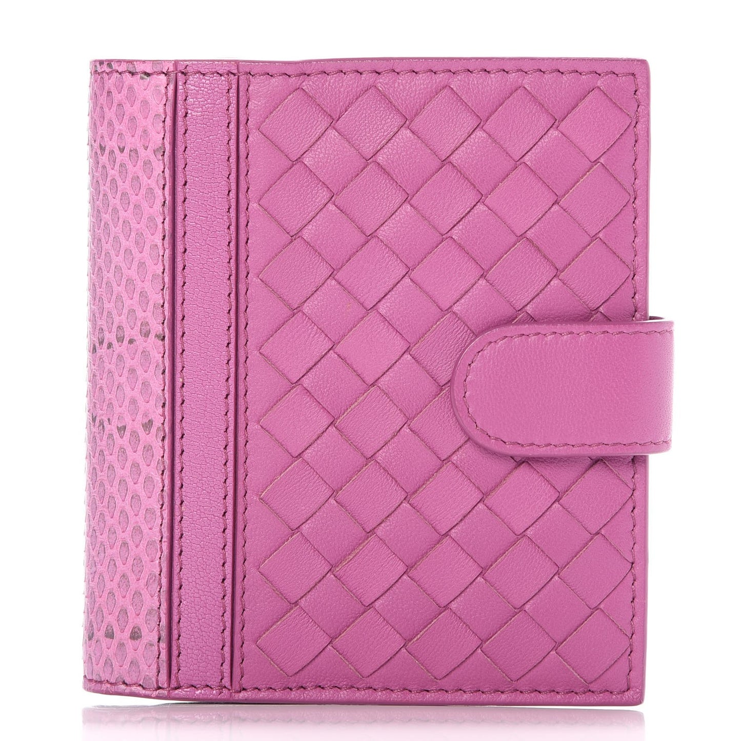 Nappa Ayers Madras Intrecciato Mini Wallet Peony