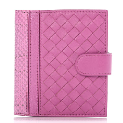 Bottega Veneta Nappa Ayers Madras Intrecciato Mini Wallet Peony 1 of 7