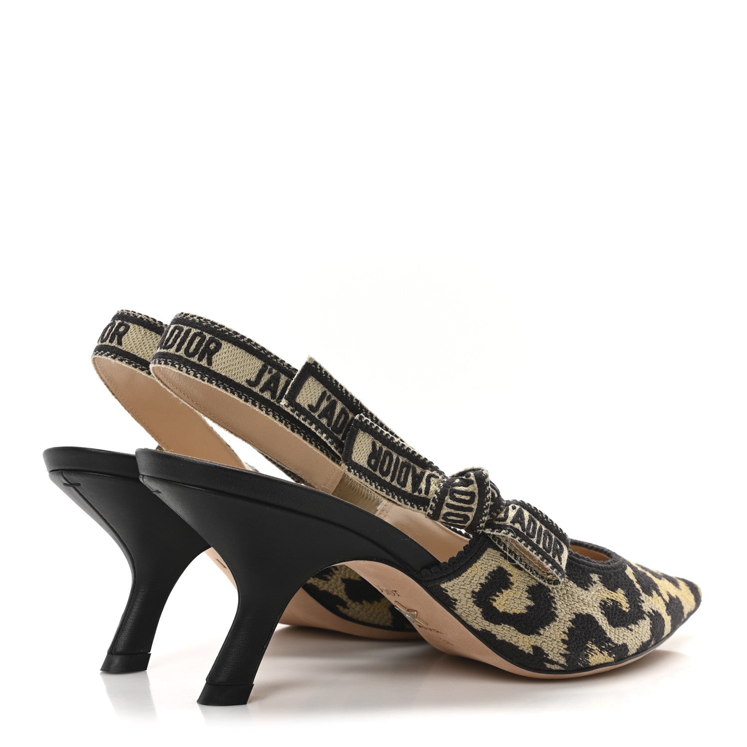 Christian Dior Mizza Cotton Ribbon Embroidered J'Adior Slingback 65mm Pumps 39 Beige 5 of 9