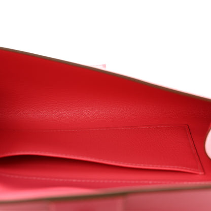 Hermes Tadelakt Medor 23 Clutch Rose Lipstick 5 of 6