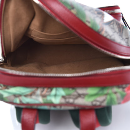 Gucci GG Supreme Monogram Tian Web Small Day Backpack Beige Multicolor Red 5 of 8