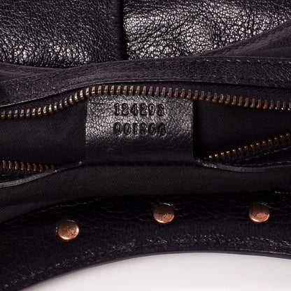 Gucci Leather Bamboo Handle Bag Black 7 of 8