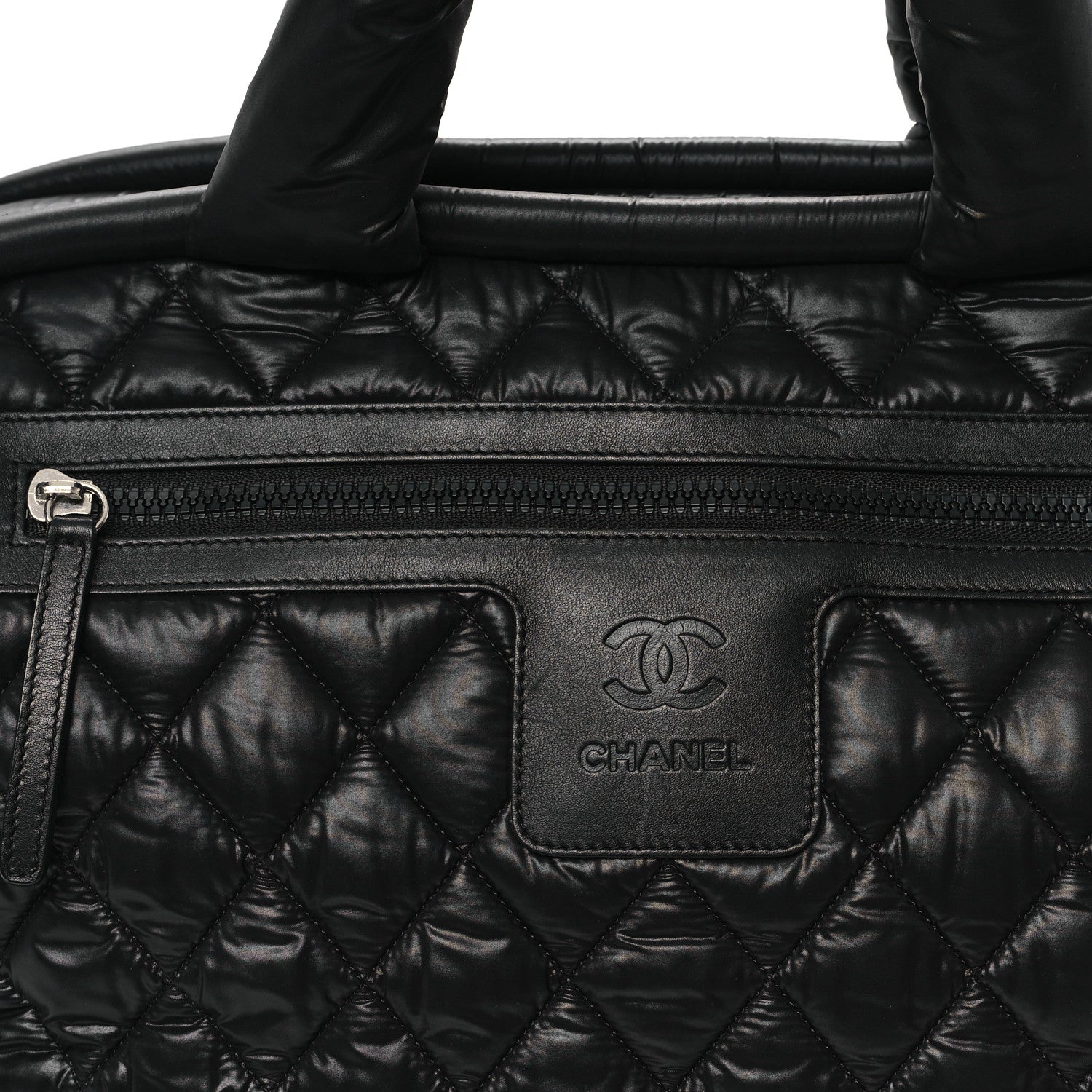 Chanel Nylon Quilted Large Coco Cocoon Tote Black 8 of 12