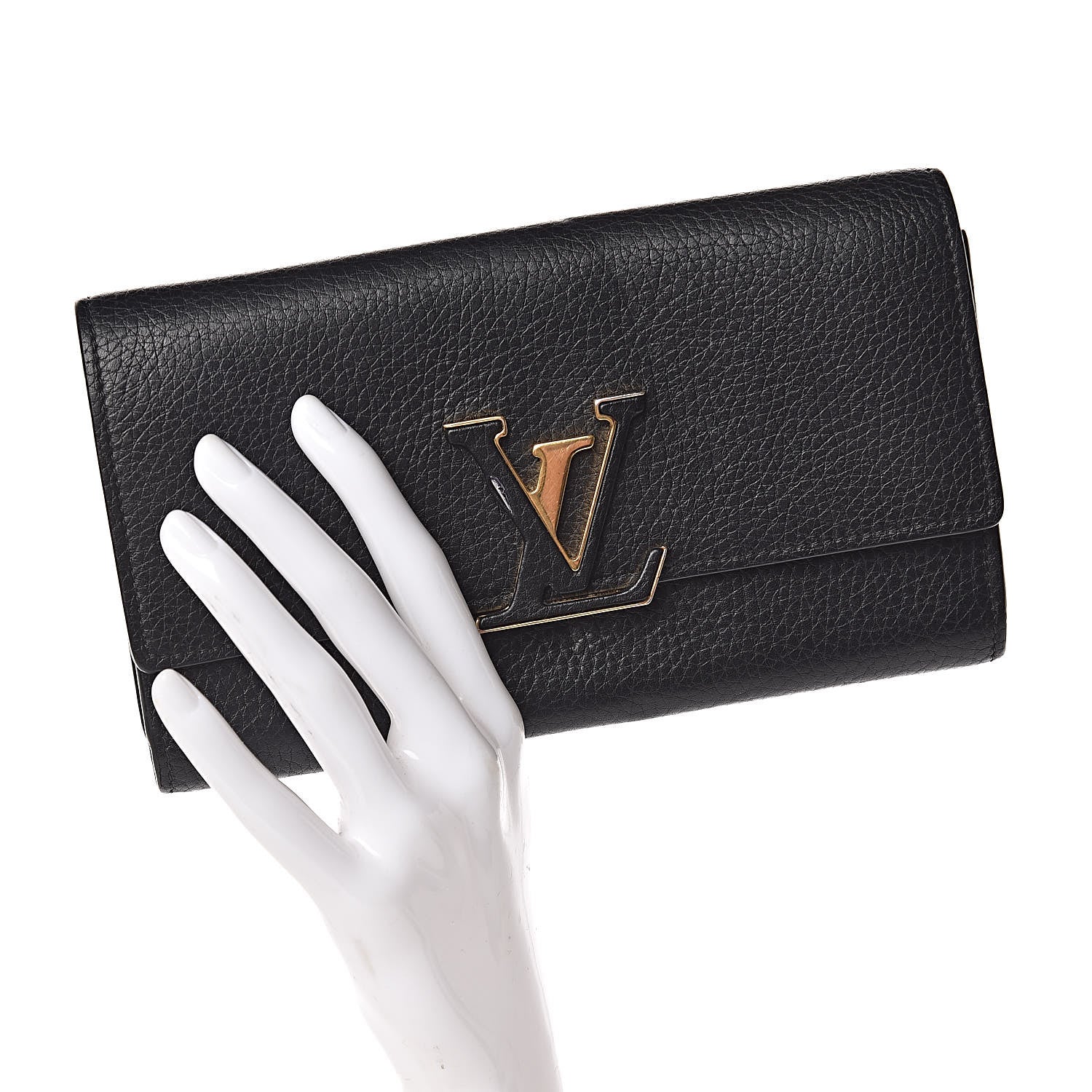 Louis Vuitton Taurillon Capucines Wallet Black 2 of 8