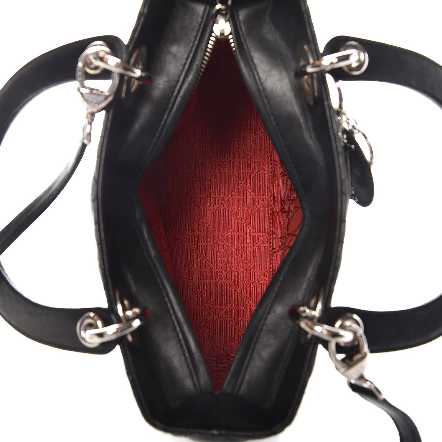 Christian Dior Lambskin Cannage Medium Lady Dior Black 5 of 7