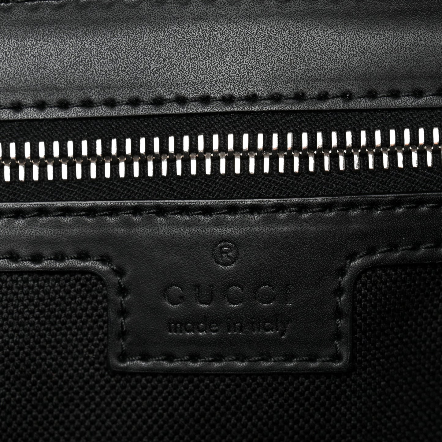 GG Supreme Monogram Appia Calfskin Web Crossbody Bag Black Grey