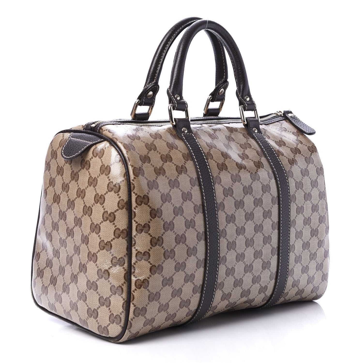 Gucci Crystal Monogram Medium Joy Boston Dark Brown 3 of 12