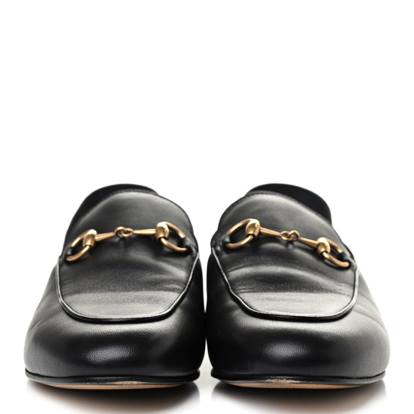 Lambskin Horsebit Slingback Slippers 35.5 Black