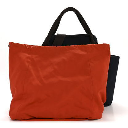 Hermes Toile Sac De Pansage Groom Bleu Navy Feu 3 of 13
