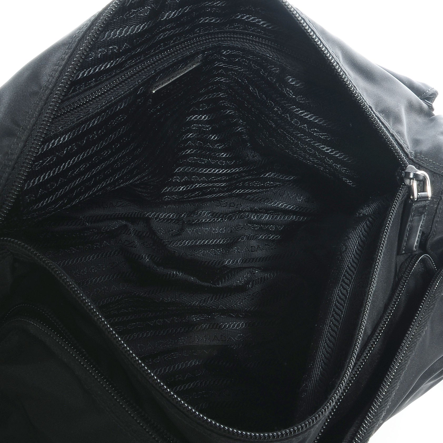 Prada Nylon Vela Messenger Bag Black 5 of 7
