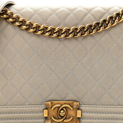 Chanel Caviar Quilted New Medium Boy Flap Grey 11 of 11
