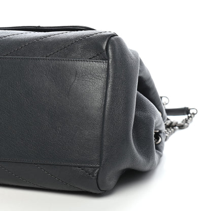 Saint Laurent Vintage Lambskin Chevron Monogram Medium Nolita Dark Smog 9 of 9
