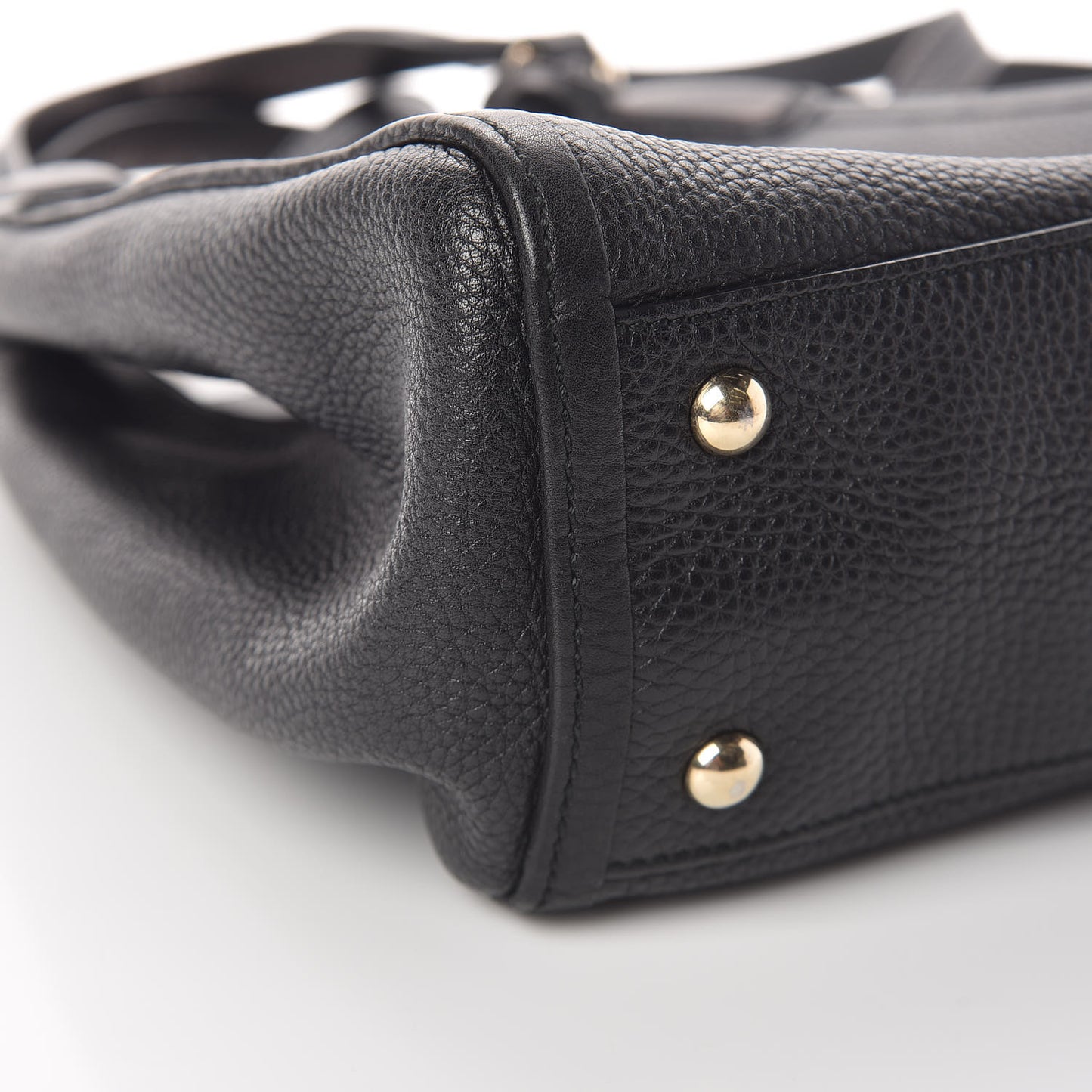 Pebbled Calfskin Small Soho Shoulder Bag Black