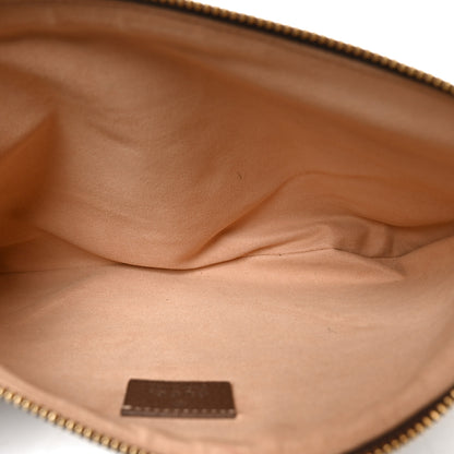 Gucci GG Supreme Monogram Large Ophidia Pouch Clutch Brown 5 of 11