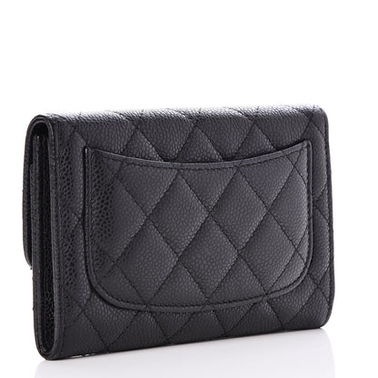 Chanel Caviar Quilted Small Flap Wallet Black 3 of 9