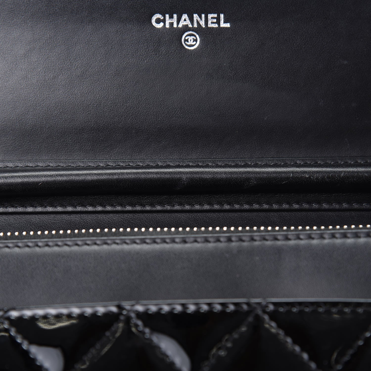 Chanel Patent Quilted Golden Class Wallet on Chain WOC Black 12 of 16
