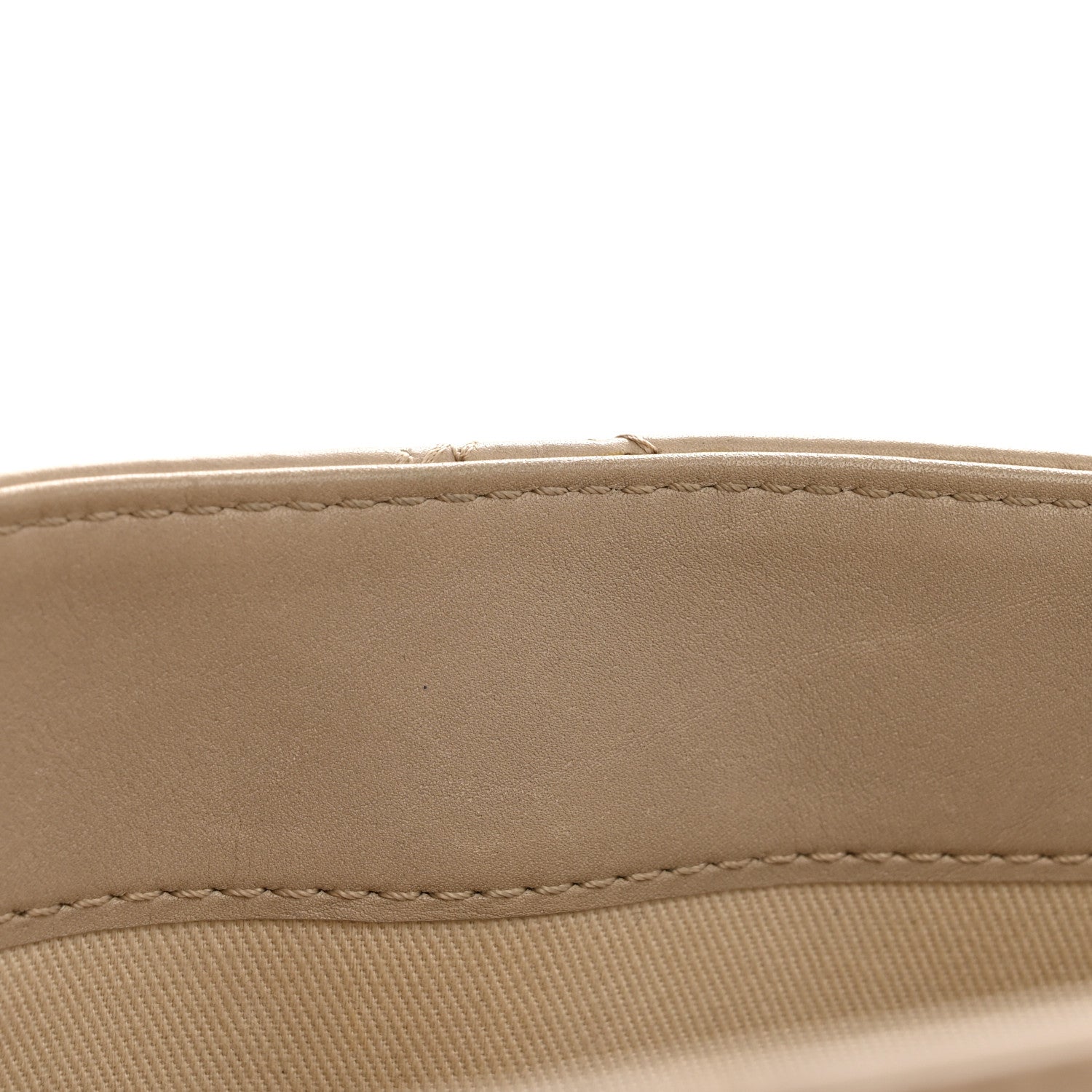 Chanel Calfskin Double Stitch Large Hamptons Flap Bag Beige 11 of 14