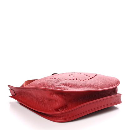 Hermes Taurillon Clemence Evelyne III GM Rouge Garance 4 of 10